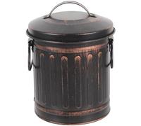Luxylei Steel Grey Bucket with Lid Metal Bucket Fireside Bucket Fireplace Bucket Pale Fireplace Accessories for Fire Wood Burning Stove