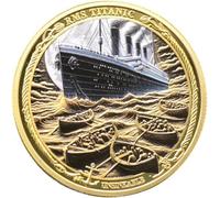 Luxylei Titanic Challenge Coin, Titanic Ship Commemorative Coins Medal World Challenge Coin Titanic Coins Collectible Titanic Gifts