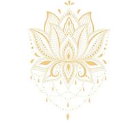 Luxylei Wall Decal Indian Mandala Namaste Flower Wall Sticker Yoga Meditation Art Murals Buddhism Decor for Living Room Bedroom