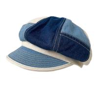 Luxylei Women's Patchwork Denim Newsboy Cap Beret Denim Hats Paperboy Baker Boy Beanie Gatsby Cabbie Visor Painter Cap Jean Hats