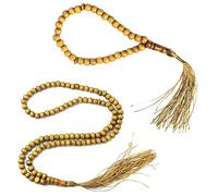Luxylei Wood Tasbih Prayer Beads 2pcs Wooden Muslim Rosary Beads Islamic Handheld Prayer Beads Muslim Rosary Beads Bracelet with Tassel