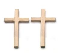 Luxylei Wooden Cross 2pcs Vintage Religious Catholic Handcrafted Plaque 4.7inch Small Hanging Wall Crucifix Hanging Cross for Home Wall Decor