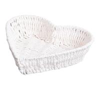 Luxylei Woven Heart Shape Storage Basket Fruit Vegetable Basket Plate Basket Tray Small Woven Wicker Serving Basket Egg Basket Candy Decor