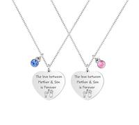 LUXYSODE 2 Pcs Mother Son Necklace Gift Gift From Sons To Mum Pendant Necklace The Love Between Mother And Son Is Forever