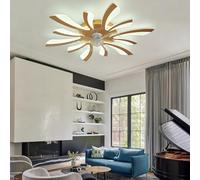 Luyaim 78CM Ceiling Fans with Lights and Remote Chandelier Fan Lights Ceiling for Bedroom Reversible DC Motor Winter and Summer Function with Light Memory Function 6 Speed Dimmable Ceiling Fan-Gold