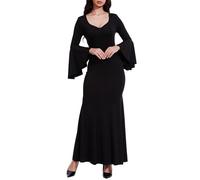 LUYANA Halloween Costume Floor Length Dress Women Witch Vampire Cosplay L