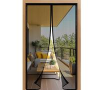 LUYANXY Magnetic Mosquito Net 85 x 215 cm, Black Door Window Curtain, Magnetic Mosquito Net Balcony, Anti-Insects Breathable Automatic Closure, No More Annoying Insects in the House