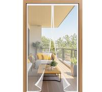 Luyanxy Mosquito Net Door Window 120 x 210 cm White Magnetic Mosquito Net Various Sizes No Drilling Automatic Closing Ideal for Balconies, Cellars, Bedrooms
