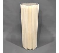 LUYAYW 4 Pcs Foldable Paper Columns Display Pedestals Stands, Folding Paper Pillar Column with Acrylic Lid for Weddings Birthday Party Decorations(80cm)