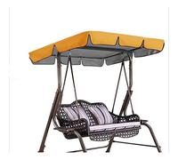LUYAYW Swing Chair Canopy Replacement, 2/3 Seater Hammock Cover, Swing Canopy Replacement Cover, Waterproof Replacement Canopy for Patio Yard Seat(Orange,249 * 185 * 18cm)