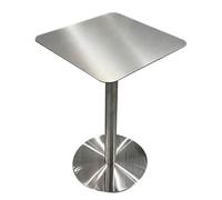 Luyckfrazy Bar Table，Outdoor Tea Able Snack Stainless Steel Square Tables, Easy to Clean for Home Kitchen,Breakfast Nook,Cafe,Bar & Cocktail Lounge(60x60x105cm)