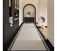 Luyckfrazy Black Beige Carpet Runners for Hallway, 100cm 1.5m 2m 250cm 300cm 4m 5m 6m Extra Long Runners Rugs for Kitchen Hall Stairs Entryway Living Room(120x500cm)