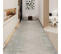 Luyckfrazy Carpet Runner for Hallway 150cm 2m 250cm 3m 350cm 4m 5m 6m Extra Long Runner Rugs for Hotel Hall Stairs Entryway, Washable Door Mat - Grey(100×450cm/3.3ft×14.8ft)