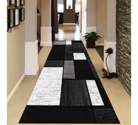 Luyckfrazy Carpet Runner for Hallway Black White 1.5m 200cm 2.5m 300cm 3.5m 4m 500cm 6m Non Slip Extra Long Entryway Runners Rug for Hall Stairs Hotel Washable Door Mat (Size : 60×300cm/2ft×9.8ft)