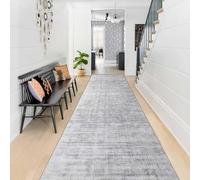 Luyckfrazy Carpet Runner for Hallway Hall, Grey Stripe Long Narrow Runners Rug with Non Slip Backing, 1m 1.5m 2m 2.5m 3m 3.5m 4m 4.5m 5m 6m Heavy Duty Entrance Mat(60×500cm/2ft×16.4ft)