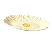 Luyckfrazy Ceramic Serving Plates, Pasta Plates, Dessert Serving Tray | Reusable Dinner Plates, Stable Trays, Easy Storage, for Camping Outdoor or Every Day Use(Oval plate)