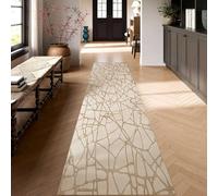 Luyckfrazy Hallway Carpet Runner Rug, 1m 2m 2.5m 3m 3.5m 4m 5m 6m Long Hall Runner Narrow Rugs, Kitchen Non Slip Washable Floor Mats, Entry Corridor Area Rugs, Beige(60×450cm/2ft×14.8 ft)