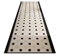 Luyckfrazy Hallway Hall Runner Narrow Rugs Black Beige 100cm 2m 250cm 300cm 4m 5m 6m Long Runner Rug, Non Slip Carpet Runners for Corridor Kitchen Entryway(80×450cm/2.6ft×14.8ft)