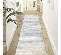 Luyckfrazy Hallway Runner Rug Beige Blue 2m 250cm 3m 350cm 4m 5m 6m Non-slip Hall Carpet Runners Extra Long Washable, Narrow Rugs Runners for Stairs Kitchen Entryway (Size : 60×400cm/2ft×13.1ft)