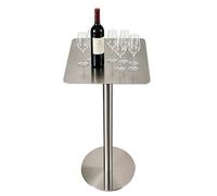 Luyckfrazy Industrial Dining Room Bar Table, Small Office Table, Tall Tables Square High Top Tables Easy to Clean for Home Kitchen,Breakfast Nook,Cafe,Bar & Office(80x80x105cm)