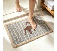 Luyckfrazy Minimalist Non-Slip Bathroom Carpet, Thick Plush Machine Washable Entry Foyer Mats for Shower Floor, Bathroom, Bedroom, Hallway, Passage Kitchen Hall Carpet(60×90cm/3ft×2ft)