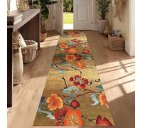 Luyckfrazy Runner Rugs for Hallway, Kitchen Area Rugs Vintage Floor Carpet Runner for Entryway Home Deocor 1m 2m 2.5m 3m 3.5m 4m 5m 6m Non Slip Extra Long Floor Mat(80×500cm/2.6ft×16.4 ft)