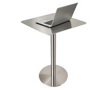 Luyckfrazy Stainless Steel Square Table, Small Office Table Tall Bar Tables for Home Kitchen, Breakfast Nook, Cafe,Bar, Patio Deck, Easy to Clean(40x40x105cm)