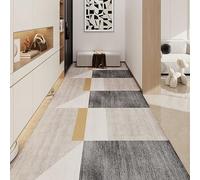 Luyckfrazy Very Long Hallway Runner Narrow Rug 100cm 150cm 2m 250cm 3m 4m 5m 6m Grey Black Gold Carpet Runners for Kitchen Stairs Entrance Area Rugs Washable Floor Mat(60×300cm/2ft×9.8ft)