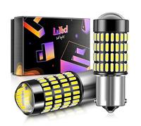 LUYED 1156 1141 LED Bulb 3400 Lumens Extremely Bright 1003 7506 BA15S P21W LED Light Bulbs for Backup Reverse Tail Turn Signal Lights,Xenon White,Pack of 2(Brightest LED in Market)