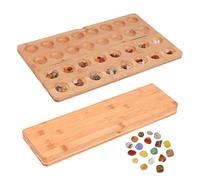 LUYIEDHA Mancala Board Game Kalaha Board Game Folding Wooden Board Mancala Games Strategic Game for the Whole Family (A)