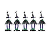 Luyismer 5pcs Charm Witch Hat Wine Bottle Dress Up Bottle Cover, Long Legs Pattern