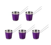 Luyismer 5pcs Party Shot Glasses Necklace Cups Easy To Carry Glasses With Chain 30ml Camping Travel Coffee Cup Festival Glass