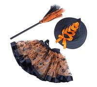 Luyismer Ladies Witch Ensembles For Halloween Party With Hat And Skirt Comfortable Wear