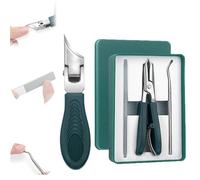 LUYJWZN Eagle Beak Beveled Nail Clippers, Eagle Beak Nail Clippers, Three Sets of Super Sharp Oblique for Thick Nails, Seniors&ingrown Care (Green)