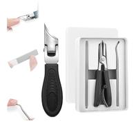 LUYJWZN Eagle Beak Beveled Nail Clippers, Eagle Beak Nail Clippers, Three Sets of Super Sharp Oblique for Thick Nails, Seniors&ingrown Care (Black)