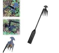 LUYJWZN Everglowly Weeder, Everglowly Garden Weed Pulling Tool Uprooting Weeding Tool, Stainless Steel Forged Weed Puller 4 Teeth Weed Puller Tool for Vegetable Garden Yard Planting (30cm/11.81in)