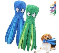 LUYJWZN Heartful Pets Octopus, No Stuffing Crinkle Dog Toys for Puppy, Small to Large Dogs, No Stuffing Octopus Dog Toy for Aggressive Chewers, Training and Reduce Boredom (B)