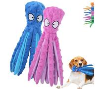 LUYJWZN Heartful Pets Octopus, No Stuffing Crinkle Dog Toys for Puppy, Small to Large Dogs, No Stuffing Octopus Dog Toy for Aggressive Chewers, Training and Reduce Boredom (A)