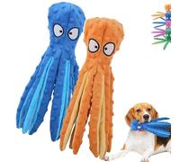 LUYJWZN Heartful Pets Octopus, No Stuffing Crinkle Dog Toys for Puppy, Small to Large Dogs, No Stuffing Octopus Dog Toy for Aggressive Chewers, Training and Reduce Boredom (C)