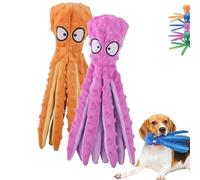 LUYJWZN Heartful Pets Octopus, No Stuffing Crinkle Dog Toys for Puppy, Small to Large Dogs, No Stuffing Octopus Dog Toy for Aggressive Chewers, Training and Reduce Boredom (E)