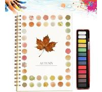 LUYJWZN Hugs Garden Watercolor Workbook, Beginner-Friendly Hugs Garden Watercolor, Watercolor Workbooks With 12 Colors Paint Set With Paint Brush, Gift For Teens (G)