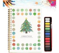 LUYJWZN Hugs Garden Watercolor Workbook, Beginner-Friendly Hugs Garden Watercolor, Watercolor Workbooks With 12 Colors Paint Set With Paint Brush, Gift For Teens (H)