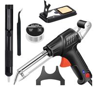 LUYJWZN Internally Heated Industrial Laser Welding Tools, Multi-Function Soldering Iron Soldering Gun Set, Automatic Corded Solder Iron Internal Heat, Handheld Welder for Industrial Home DIY (Black)