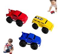 LUYJWZN Magnetic Wall Climbing Toy Car, Emboadlie Magnetic Anti Gravity Wall Climbing Car, Pull-Back Inertial Climb Toys Cars, Inertial Levitation Toys (Red+Yellow+blue)