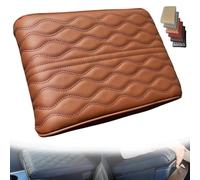 LUYJWZN Segregatei Memory Cotton Car Armrest Box Pad, memory cotton car armrest box pad, Universal Style Waterproof Arm Rest Cover for Car, Center Console Lid, Easy to Install (Brown)