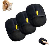 LUYJWZN Yomi Pet Hair Remover Glove, Electrostatic Pet Hair Removal Gloves, Reusable Double Sided Electrostatic Dog & Cat Hairs Remover, for Clothing/Couch/Furniture Washable (3pcs)