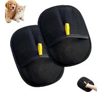 LUYJWZN Yomi Pet Hair Remover Glove, Electrostatic Pet Hair Removal Gloves, Reusable Double Sided Electrostatic Dog & Cat Hairs Remover, for Clothing/Couch/Furniture Washable (2pcs)