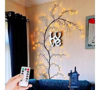 LUYOEXT Flexible & Sturdy DIY Willow Vine Lights, 8.5ft Flexible Wall Tree Lights, 160 Leds, Warm White, 51 inches, Perfect for Home Decor