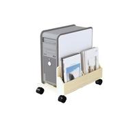 LUYOUBOZHU Computer Tower Stand CPU Stand Two-in-one PC Tower Stand Gaming PC Holder, Mobile Rolling Cart for Under Desk with Caster Wheels Office Desk Accessories Rolling Desk(White)