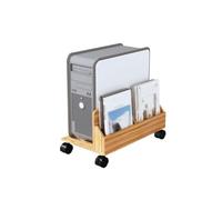 LUYOUBOZHU Computer Tower Stand CPU Stand Two-in-one PC Tower Stand Gaming PC Holder, Mobile Rolling Cart for Under Desk with Caster Wheels Office Desk Accessories Rolling Desk(Yellow)